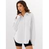 imageANRABESS Sweatshirt for Women Oversized Casual Long Sleeve Side Slit Button Lapel Polo Pullover Tunic Tops 2025 Fall OutfitsWhite