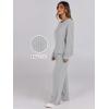 imageANRABESS Women 2 Piece Lounge Pajamas Sets Casual Ribbed Knit Long Sleeve Top Pants Matching Set 2025 Fall Outfits ClothesGrey