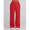 imageANRABESS Women 2 Piece Outfits 2025 Fall Fashion Airport Wide Leg Pants Lounge Set Leisure Travel Vacation Clothes SweatsuitsBright Red