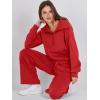 imageANRABESS Women 2 Piece Outfits 2025 Fall Fashion Airport Wide Leg Pants Lounge Set Leisure Travel Vacation Clothes SweatsuitsBright Red