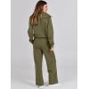 imageANRABESS Women 2 Piece Outfits 2025 Fall Fashion Airport Wide Leg Pants Lounge Set Leisure Travel Vacation Clothes SweatsuitsOlive