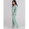 imageANRABESS Women 2 Piece Outfits 2025 Fall Fashion Airport Wide Leg Pants Lounge Set Leisure Travel Vacation Clothes SweatsuitsPea Green
