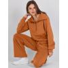 imageANRABESS Women 2 Piece Outfits 2025 Fall Fashion Airport Wide Leg Pants Lounge Set Leisure Travel Vacation Clothes SweatsuitsPumpkin
