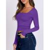 imageANRABESS Women Double Lined Long Sleeve Crop Tops Shirts Square Neck Tight Fitted Going Out TShirt Basic Tee Outfits 2025Bright Purple