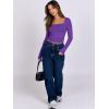 imageANRABESS Women Double Lined Long Sleeve Crop Tops Shirts Square Neck Tight Fitted Going Out TShirt Basic Tee Outfits 2025Bright Purple
