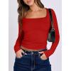 imageANRABESS Women Double Lined Long Sleeve Crop Tops Shirts Square Neck Tight Fitted Going Out TShirt Basic Tee Outfits 2025Bright Red