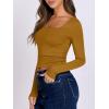 imageANRABESS Women Double Lined Long Sleeve Crop Tops Shirts Square Neck Tight Fitted Going Out TShirt Basic Tee Outfits 2025Caramel