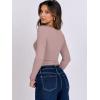 imageANRABESS Women Double Lined Long Sleeve Crop Tops Shirts Square Neck Tight Fitted Going Out TShirt Basic Tee Outfits 2025Grey Pink