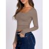 imageANRABESS Women Double Lined Long Sleeve Crop Tops Shirts Square Neck Tight Fitted Going Out TShirt Basic Tee Outfits 2025Light Tan Khaki