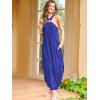 imageANRABESS Women Summer Halter Neck Sundress Sleeveless Split Side Casual Beach Travel Vacation Maxi Long Dress with PocketsBlue