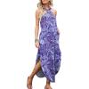 imageANRABESS Women Summer Halter Neck Sundress Sleeveless Split Side Casual Beach Travel Vacation Maxi Long Dress with PocketsBlue Cashew