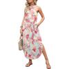 imageANRABESS Women Summer Halter Neck Sundress Sleeveless Split Side Casual Beach Travel Vacation Maxi Long Dress with PocketsFloral Blue Orange