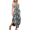 imageANRABESS Women Summer Halter Neck Sundress Sleeveless Split Side Casual Beach Travel Vacation Maxi Long Dress with PocketsLeaf