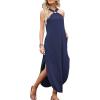 imageANRABESS Women Summer Halter Neck Sundress Sleeveless Split Side Casual Beach Travel Vacation Maxi Long Dress with PocketsNavy Blue