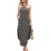 imageANRABESS Women Summer Halter Neck Sundress Sleeveless Split Side Casual Beach Travel Vacation Maxi Long Dress with PocketsPrint Black 01