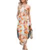 imageANRABESS Women Summer Halter Neck Sundress Sleeveless Split Side Casual Beach Travel Vacation Maxi Long Dress with PocketsPrint Orange