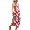 imageANRABESS Women Summer Halter Neck Sundress Sleeveless Split Side Casual Beach Travel Vacation Maxi Long Dress with PocketsPrint Rainbow