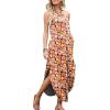 imageANRABESS Women Summer Halter Neck Sundress Sleeveless Split Side Casual Beach Travel Vacation Maxi Long Dress with PocketsPrint Yellow