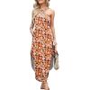 imageANRABESS Women Summer Halter Neck Sundress Sleeveless Split Side Casual Beach Travel Vacation Maxi Long Dress with PocketsPrint Yellow
