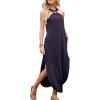 imageANRABESS Women Summer Halter Neck Sundress Sleeveless Split Side Casual Beach Travel Vacation Maxi Long Dress with PocketsPurple