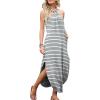 imageANRABESS Women Summer Halter Neck Sundress Sleeveless Split Side Casual Beach Travel Vacation Maxi Long Dress with PocketsStriped