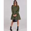 imageANRABESS Women Sweatshirts Dress Oversized Long Sleeve Patchwork Casual Loose Pleated Pullover Mini Dress Fall Outfits 2025Army Green