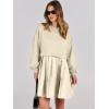 imageANRABESS Women Sweatshirts Dress Oversized Long Sleeve Patchwork Casual Loose Pleated Pullover Mini Dress Fall Outfits 2025Beige