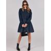 imageANRABESS Women Sweatshirts Dress Oversized Long Sleeve Patchwork Casual Loose Pleated Pullover Mini Dress Fall Outfits 2025Navy Blue
