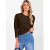 imageANRABESS Womens 100 Wool Sweaters Crewneck Long Sleeve Work Business Casual Basic Sweater Tops 2025 Fall OutfitsBrown