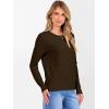 imageANRABESS Womens 100 Wool Sweaters Crewneck Long Sleeve Work Business Casual Basic Sweater Tops 2025 Fall OutfitsBrown