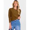 imageANRABESS Womens 100 Wool Sweaters Crewneck Long Sleeve Work Business Casual Basic Sweater Tops 2025 Fall OutfitsCaramel