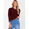 imageANRABESS Womens 100 Wool Sweaters Crewneck Long Sleeve Work Business Casual Basic Sweater Tops 2025 Fall OutfitsDark Red