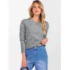 imageANRABESS Womens 100 Wool Sweaters Crewneck Long Sleeve Work Business Casual Basic Sweater Tops 2025 Fall OutfitsGray