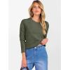 imageANRABESS Womens 100 Wool Sweaters Crewneck Long Sleeve Work Business Casual Basic Sweater Tops 2025 Fall OutfitsGreen