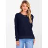 imageANRABESS Womens 100 Wool Sweaters Crewneck Long Sleeve Work Business Casual Basic Sweater Tops 2025 Fall OutfitsNavy Blue