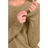 imageANRABESS Womens 100 Wool Sweaters Crewneck Long Sleeve Work Business Casual Basic Sweater Tops 2025 Fall OutfitsTan