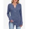 imageANRABESS Womens Long Sleeve Henley Shirts 2025 Fall Tunic Tops Ribbed Knit Lightweight Sweaters Dressy Casual Blouse OutfitsDark Blue