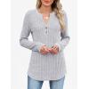 imageANRABESS Womens Long Sleeve Henley Shirts 2025 Fall Tunic Tops Ribbed Knit Lightweight Sweaters Dressy Casual Blouse OutfitsGrey