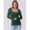 imageANRABESS Womens Long Sleeve Shirts Scoop Neck Ribbed Knit Slim Fitted Tops Casual Basic Tee 2025 Fall Fashion Outfits ClothesDeep Green
