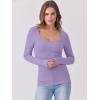 imageANRABESS Womens Long Sleeve Shirts Scoop Neck Ribbed Knit Slim Fitted Tops Casual Basic Tee 2025 Fall Fashion Outfits ClothesLight Purple