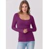 imageANRABESS Womens Long Sleeve Shirts Scoop Neck Ribbed Knit Slim Fitted Tops Casual Basic Tee 2025 Fall Fashion Outfits ClothesPurple