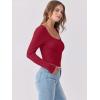 imageANRABESS Womens Long Sleeve Shirts Scoop Neck Ribbed Knit Slim Fitted Tops Casual Basic Tee 2025 Fall Fashion Outfits ClothesRed