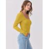 imageANRABESS Womens Long Sleeve Shirts Scoop Neck Ribbed Knit Slim Fitted Tops Casual Basic Tee 2025 Fall Fashion Outfits ClothesYellow