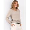 imageANRABESS Womens Long Sleeve V Neck Sweaters 2025 Fall Casual Classic Soft Loose Fit Basic Pullover Jumper TopAlmond