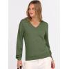 imageANRABESS Womens Long Sleeve V Neck Sweaters 2025 Fall Casual Classic Soft Loose Fit Basic Pullover Jumper TopArmy Green