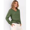 imageANRABESS Womens Long Sleeve V Neck Sweaters 2025 Fall Casual Classic Soft Loose Fit Basic Pullover Jumper TopArmy Green