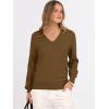 imageANRABESS Womens Long Sleeve V Neck Sweaters 2025 Fall Casual Classic Soft Loose Fit Basic Pullover Jumper TopCaramel