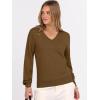 imageANRABESS Womens Long Sleeve V Neck Sweaters 2025 Fall Casual Classic Soft Loose Fit Basic Pullover Jumper TopCaramel