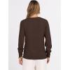 imageANRABESS Womens Long Sleeve V Neck Sweaters 2025 Fall Casual Classic Soft Loose Fit Basic Pullover Jumper TopCoffee