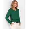 imageANRABESS Womens Long Sleeve V Neck Sweaters 2025 Fall Casual Classic Soft Loose Fit Basic Pullover Jumper TopForest Green
